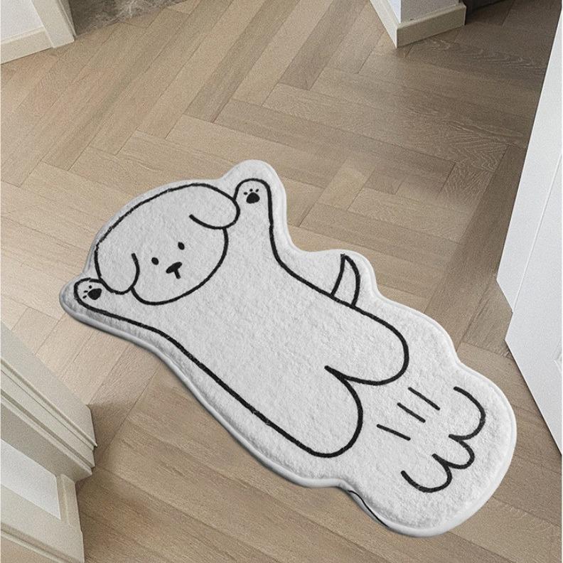 Special-shaped Cat and Dog Carpet Bedroom Floor Thickened Imitation Cashmere Washable Bay Window Bedside