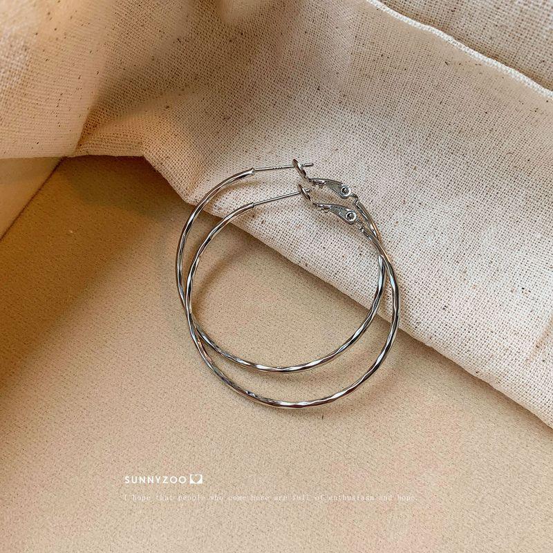 

Easiest for Match Sunnyzoo Desert Fashion Exaggerated Big Circle Silver 4cm