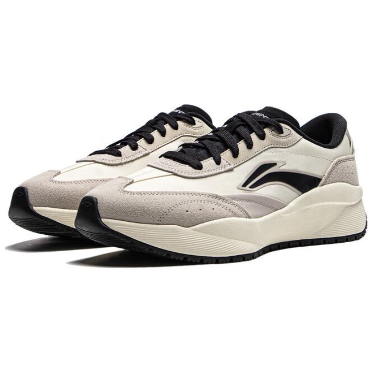 LiNing 2.0 Soft Rebound Thick Sole Slimming Shock Absorption Non-Slip Wear-Resistant Increased Height Low-Top Casual Shoes Men Sneaker AGCU279-1