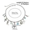 Retro ethnic style imitation turquoise cow head collarbone necklace female western cowboy style hat necklace