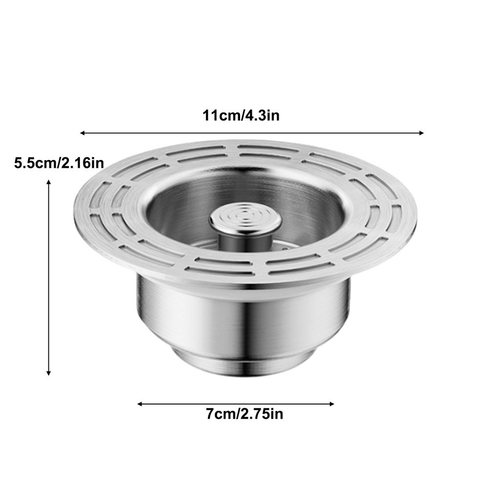 Leak-proof and Anti-Clog Basket Stainless Steel Sink Plug Replacement Sink Strainer Kitchen Sink Accessories