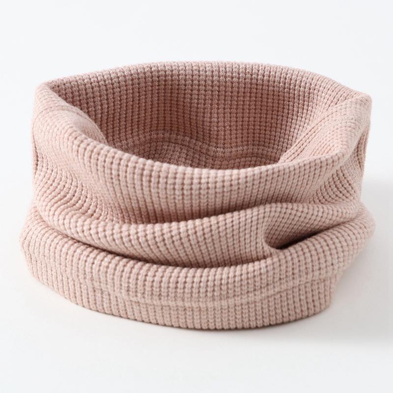 Chunky Wool Vertical Stripe High-Collar Neck Warmer Scarf – Autumn/Winter Cold-Proof Dickey