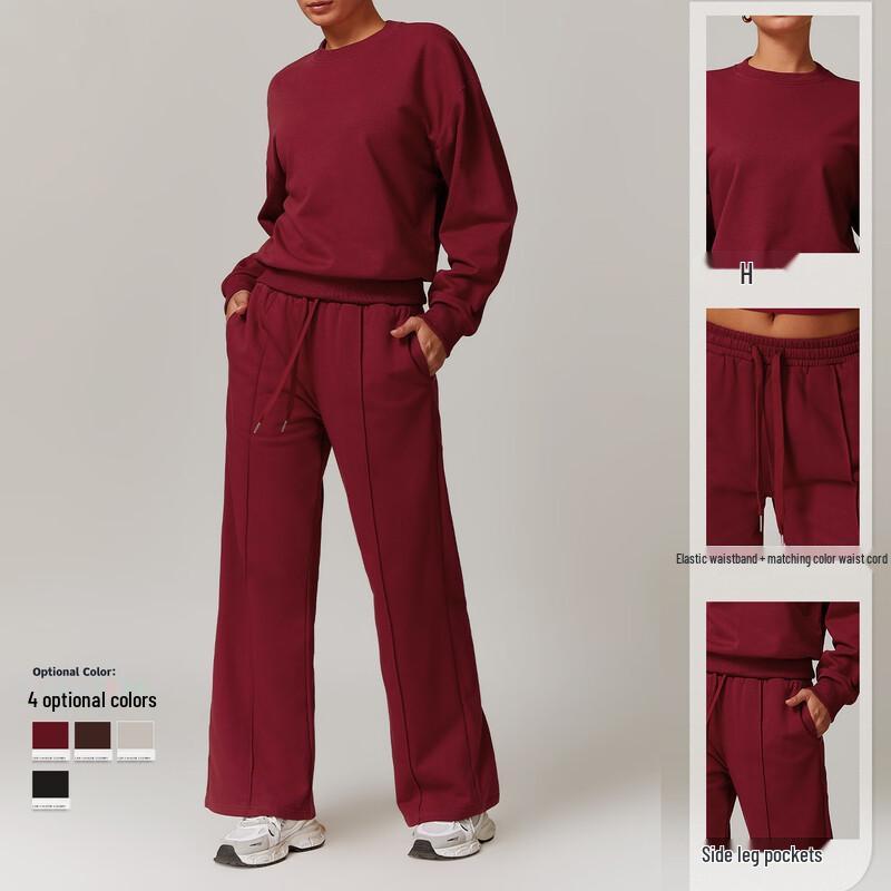 OEING Women's Hoodie & Wide-Leg Tracksuit Set
