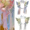 Pearls Headband Butterfly Ribbon Pageant Prom for School Play Stage Props