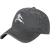 Karate Fighter Graphic Washed Cotton Baseball Cap Adjustable Outdoor Sports Dad Hat