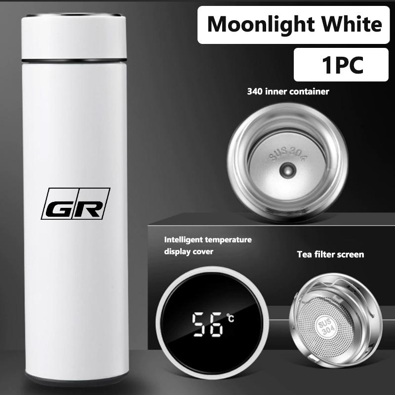 For Toyota Car Logo Badge Intelligent Thermos Cup Auto Smart Digital Thermos Cups Supra Aygo Prado RAV4 Hilux Yaris Corolla