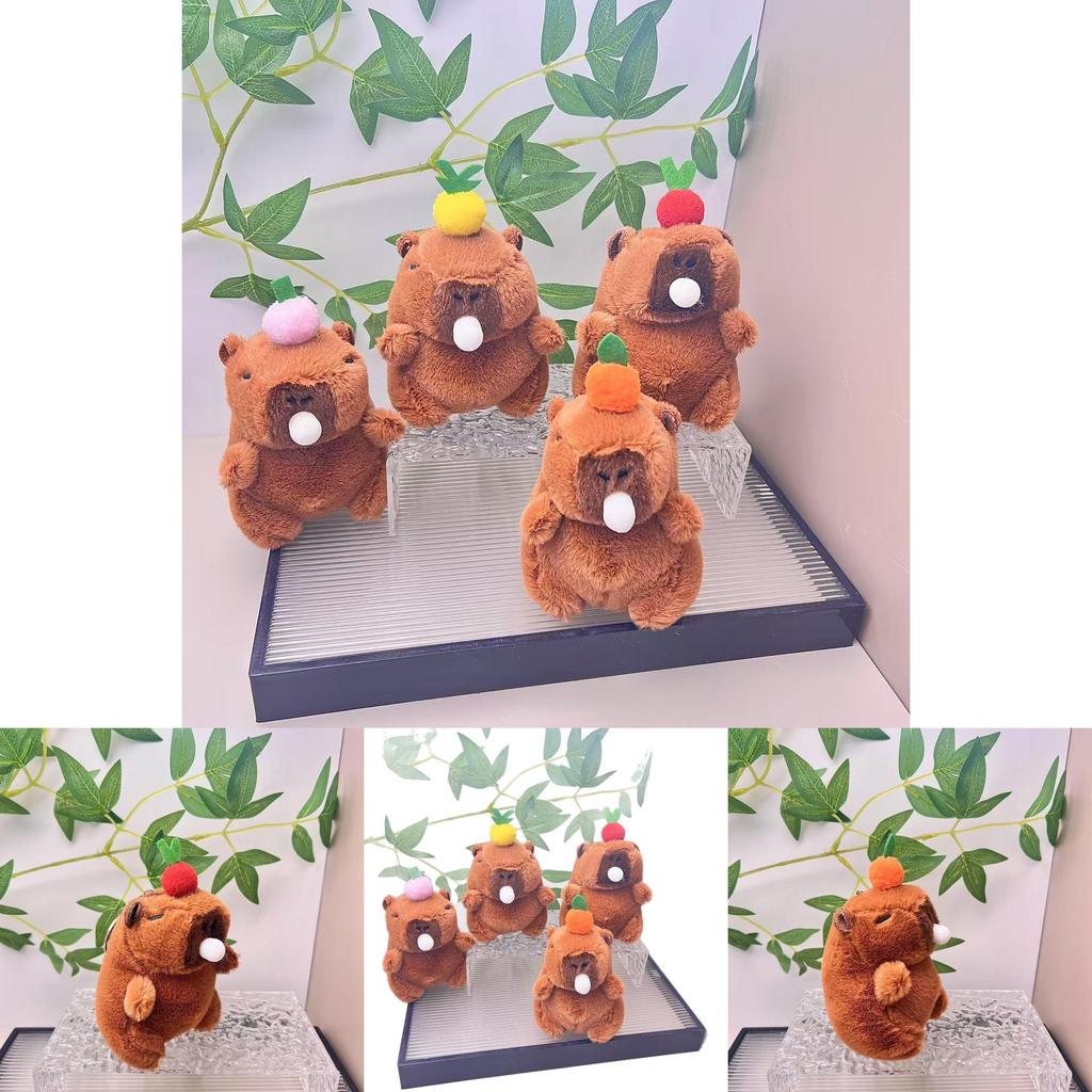 Soft And Cuddly Capybara Keychain Plush Toy With Bubble Blowing Cute Design