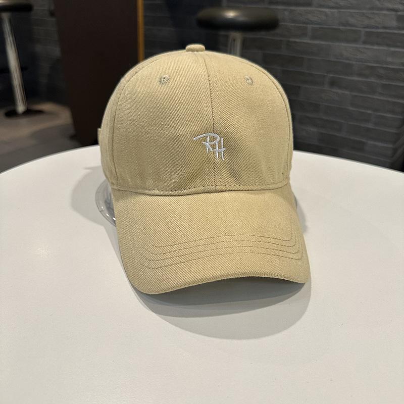 Unisex Trendy Hat  With Letter Embroidery Baseball Cap Summerkorean Style Simple Versatile Couple Baseball Cap With Visor Adjustable