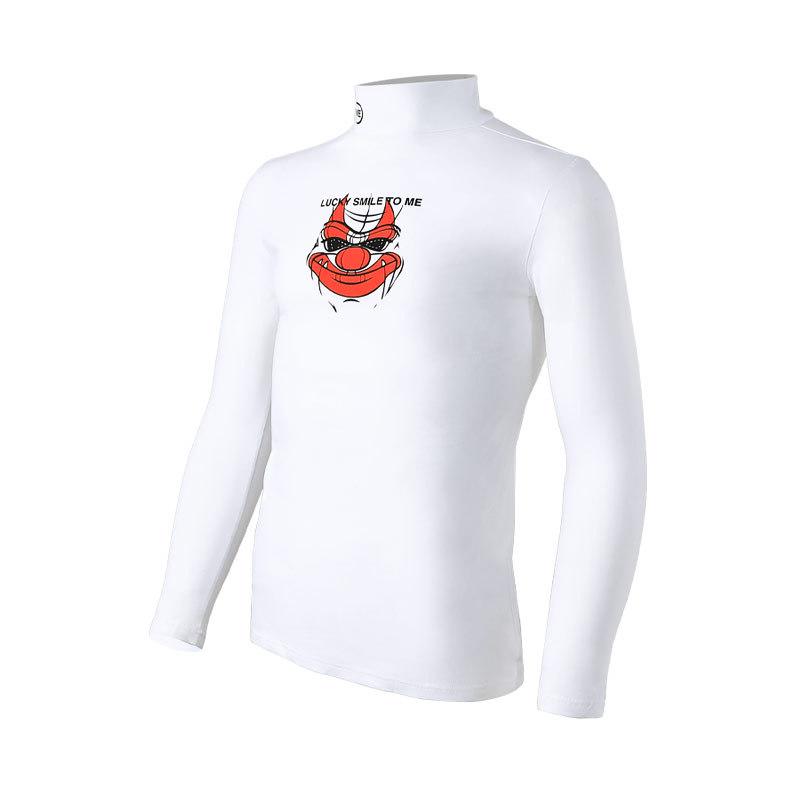 Men's Cotton High-Collar Long Sleeve Top - Comfortable, Breathable Autumn Wear.