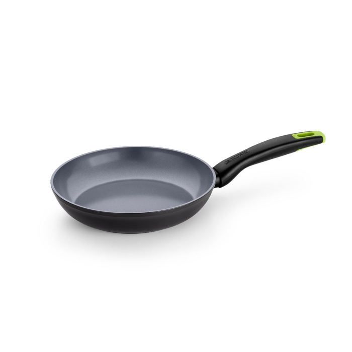 MONIX Eco Nature | Poêle en Aluminium Forgé Recyclé, Céramique Antiadhésive Renforcée, Tous Feux Dont Induction, 24 cm