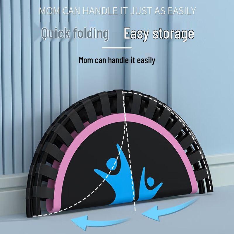 Foldable Kids Indoor Trampoline with Handrail