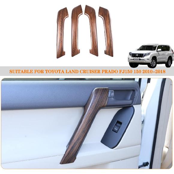 Fit for Toyota Land Cruiser Prado FJ150 150 2010-2018 ABS Inner Door Handle Cover, Car Interior Door Handle Protection Trim Cover, 4PCS (Pine Wood
