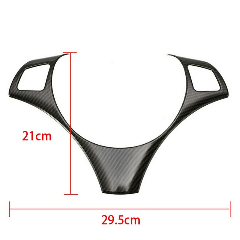 Silver/Carbon Fiber Steering Wheel Trim Cover for BMW 3 Series E90 E92 E93 2005-2012 Interior Decoration Car Styling Modification Molding Sticker