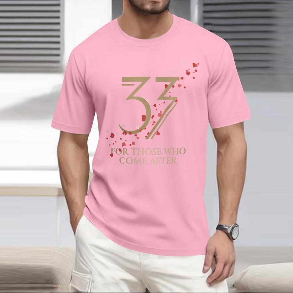 Stylish And Casual Men's Round-neck Loose-fitting Short-sleeved Top.