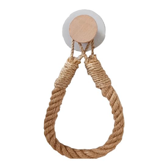 Yousheng Twine Toilet Roll Holder Wall-Mounted Toilet Paper Holder Rustic Twine Rope Paper Roll Dispenser for Bathroom Organization