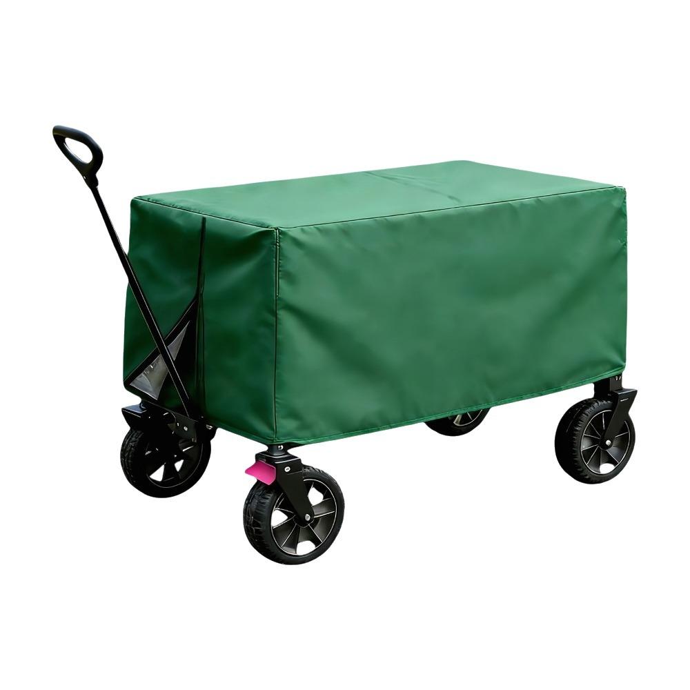 Rectangle Wagon Protective Cover Waterproof Folding Cart Cover Camping Cart Dust Cover  Backyard зелёный