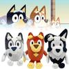 Adorable Blue And Orange Plush Dog Dolls Soft Crystal Velvet Toy For Kids