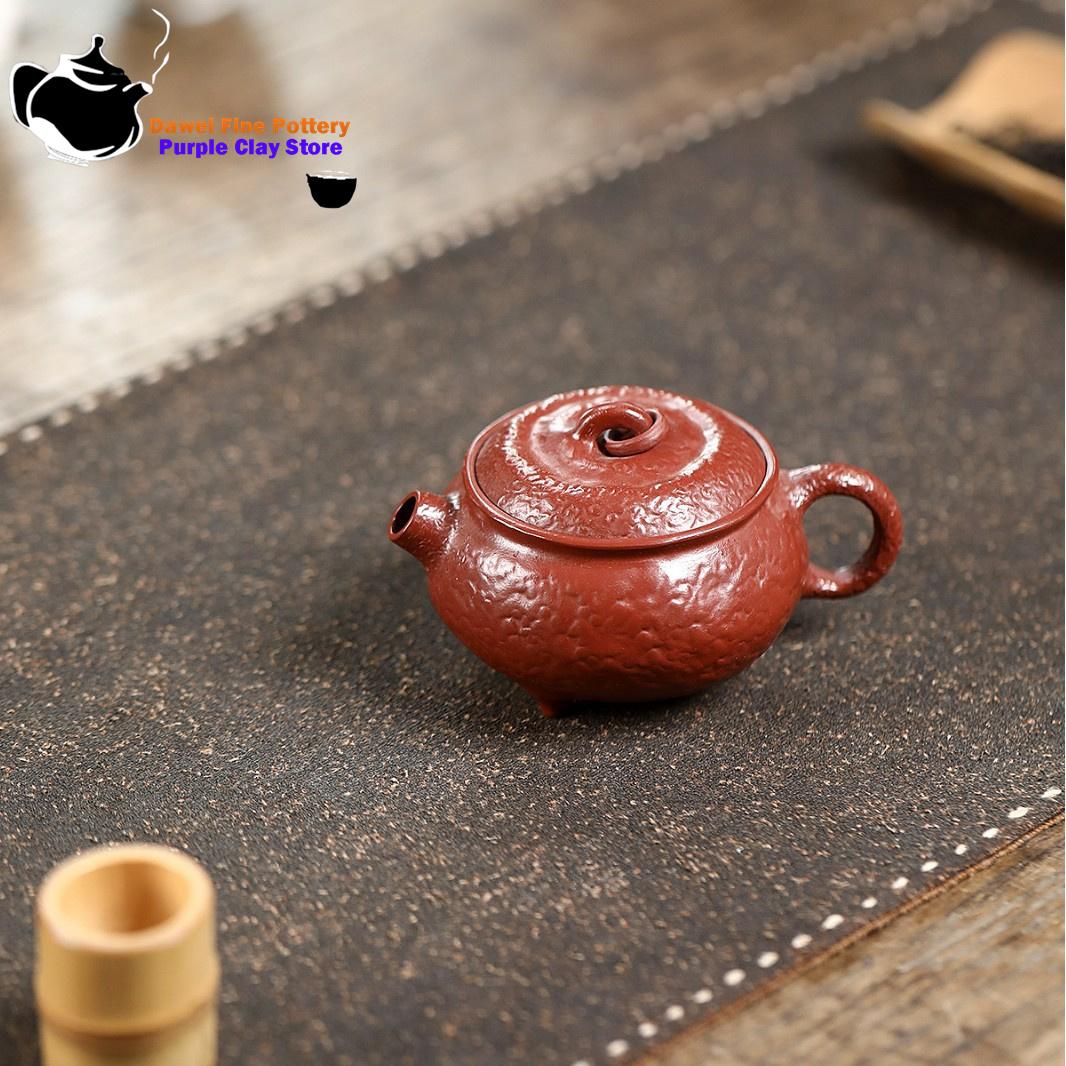 

Исинский чайник из фиолетовой глины, оригинальная руда, красный дракон, маленький оранжевый чайник, чайник для заваривания чая, чайный набор Кунг-фу, китайский чайник