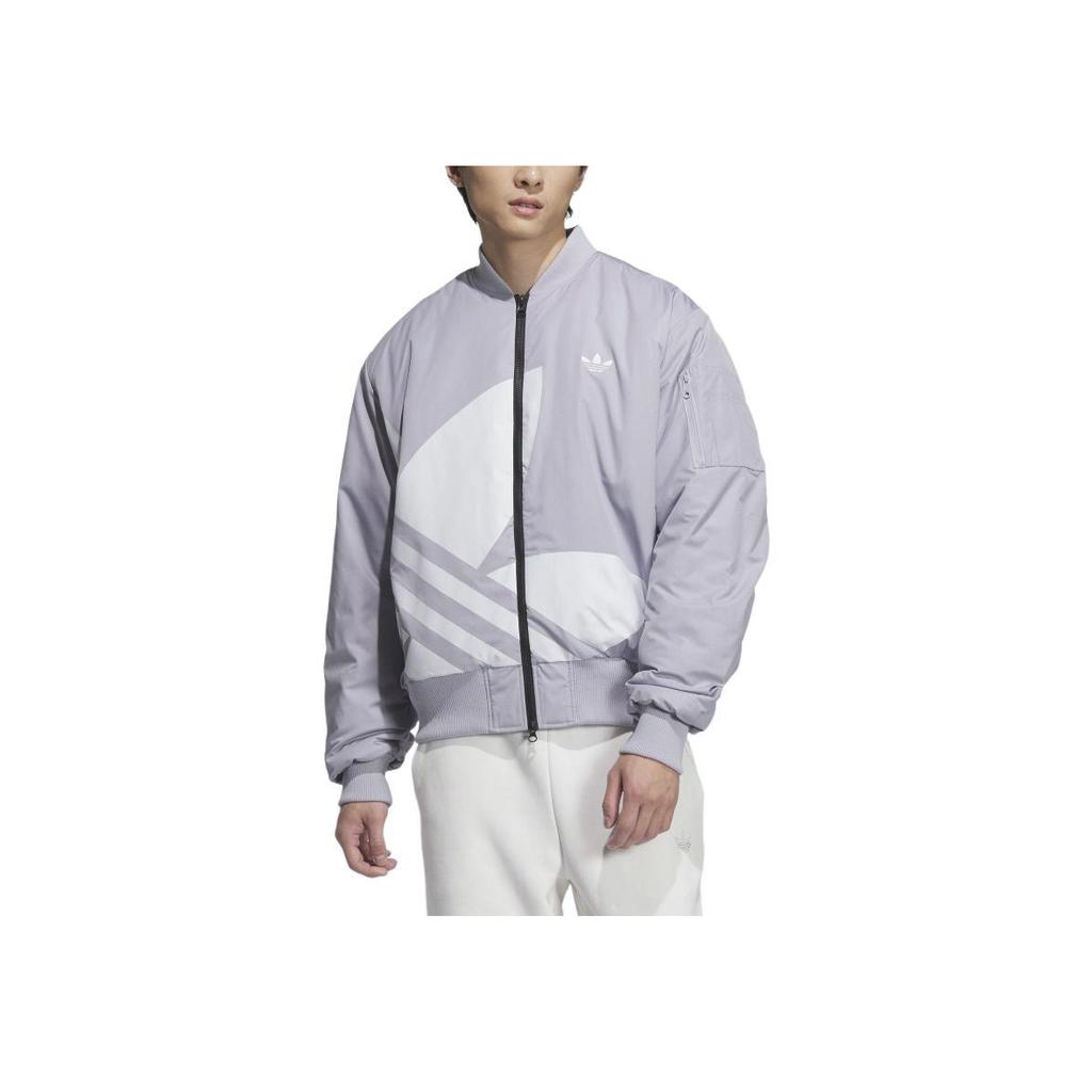 Adidas Originals FW24 Sports Lifestyle Series Casual Minimalist Retro Stand Collar Jacket Unisex Jackets Honor-Gray JX7066