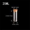 [None] 12 Clear Glass Test Tubes with Cork Stoppers, Storage Bottles, Decorative Bottles, Laboratory Bottles - 25ml - 27x70mm