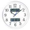Sweeping Seconds Movement Polyester Plastic Shell Wall Clock Unisex White QHB201W
