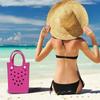 DIY Holes Beach Bag Mini Storage Bag Fashion Tote Bag  Women