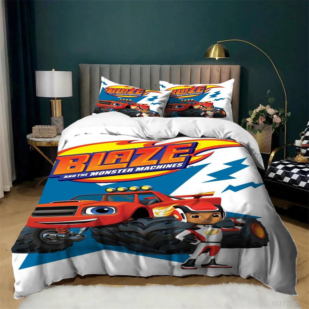 3D B-Blaze M-onster M-achines Speed Cartoon Bettwäsche Set Jungen Mädchen Einzel Doppel Queen Size Bettbezug Kissenbezug Bett Kinder Erwachsene Geschenk