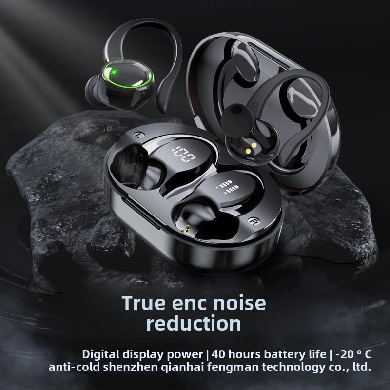 2025 Private model new tws wireless sports headphones Hanging ear ENC double label noise reduction waterproof cycling Bluetooth