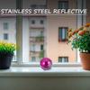 Stainless Steel Reflective Gazing Ball Polished Smooth Mirror Globe Outdoor Garden Decorative Sphere Photography Prop Portable