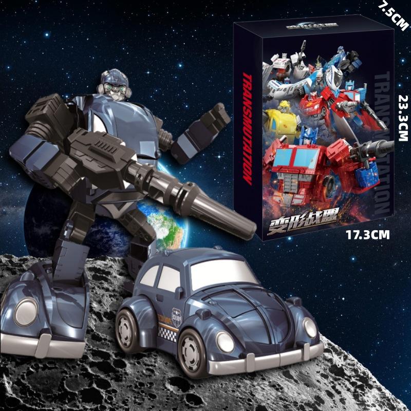 

Детская деформированная модель робота из легкого сплава, игрушка-робот Bumblebee Warrior King Kong, подарок на день рождения мальчика, сделанный своими руками синий