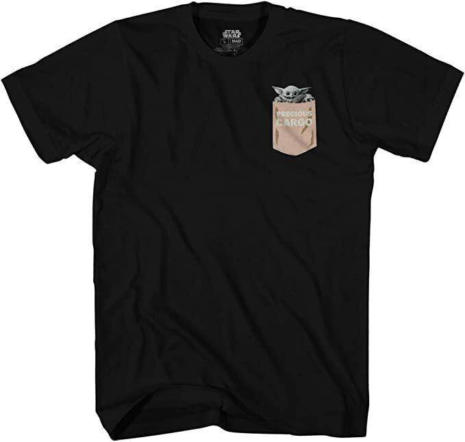 STAR WARS Baby Yoda Precious Cargo The Mandalorian Adult Graphic Tee T-shirt New XXL