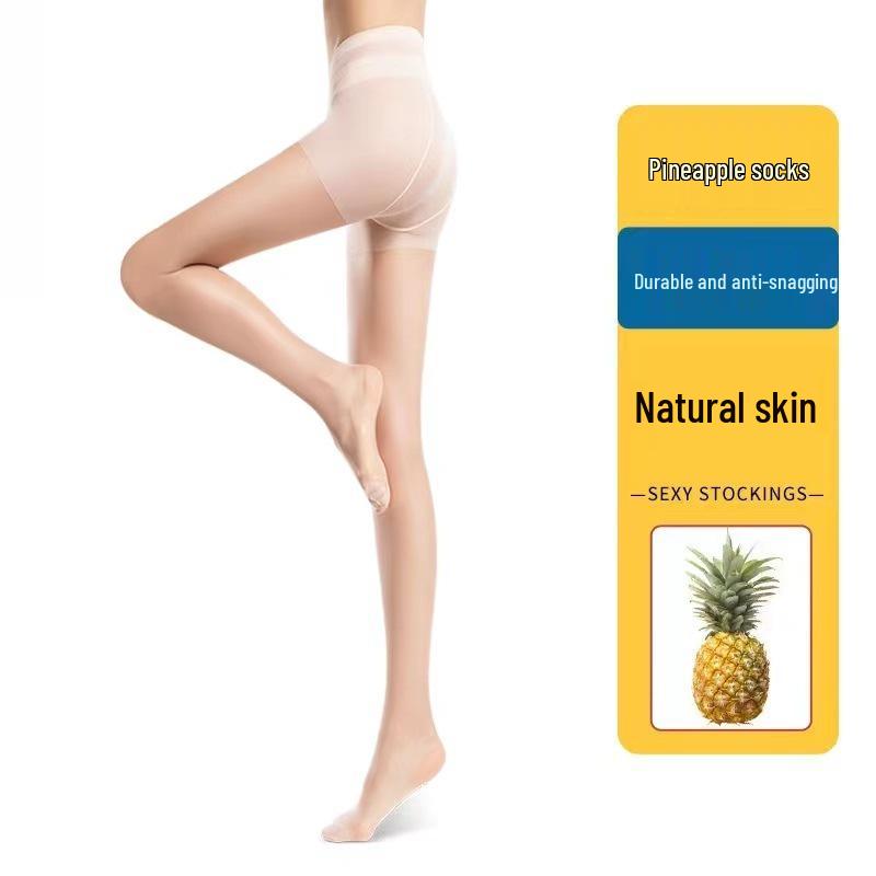 

Женские ультратонкие колготки против зацепок - телесные/черные, большого размера, весна/лето Firm Slim Crotch - 80-110 kg