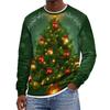 Herren Weihnachtspullover mit Rundhalsausschnitt, ohne Kapuze, Lässiges Pullover-Oberteil für die Feiertage
