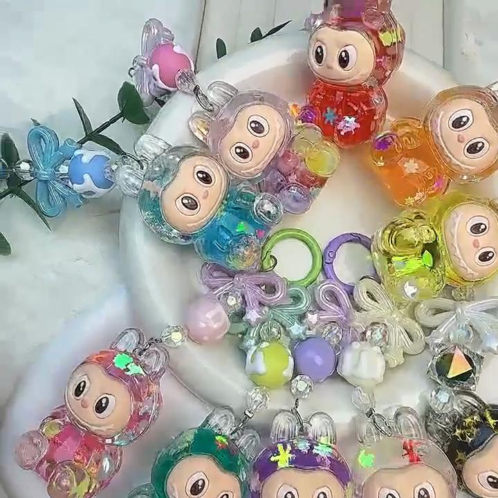 Bunter niedlicher Figuren-Schlüsselanhänger - Leichtes Kunststoff-Hängeaccessoire für Kinder und Sammler