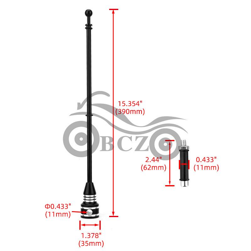 Harley XL883 1200 X48 Big Glide Road King Hinteres Regal Flaggen Dekoration mit Fahnenstange