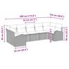 Garden Sofa Set with Cushions 7 pcs Black and White Poly Rattan