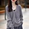 Women's V-neck Cashmere Wool Cardigan - Autumn 2025 Collection