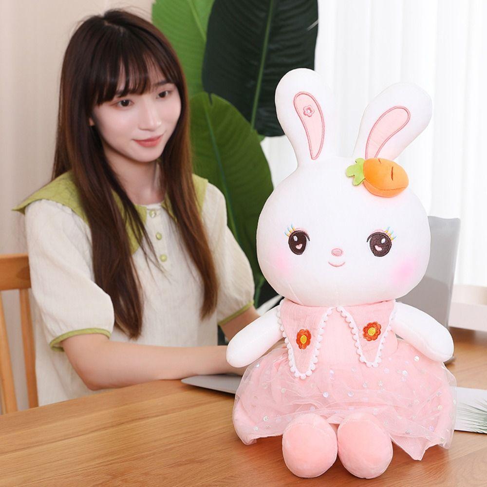 PP Cotton Filled Stuffed Animal Soft Material Plush Toy Rabbit Plush Toy  Children Birthday