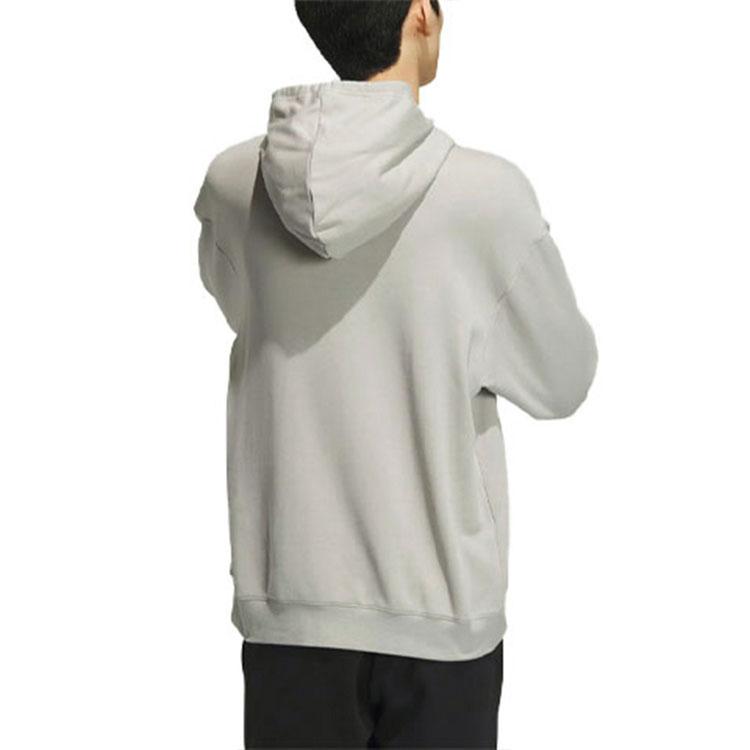 Adidas SWEAT Logo Hoodie Sweatshirt Unisex Metallic Gray IV7596