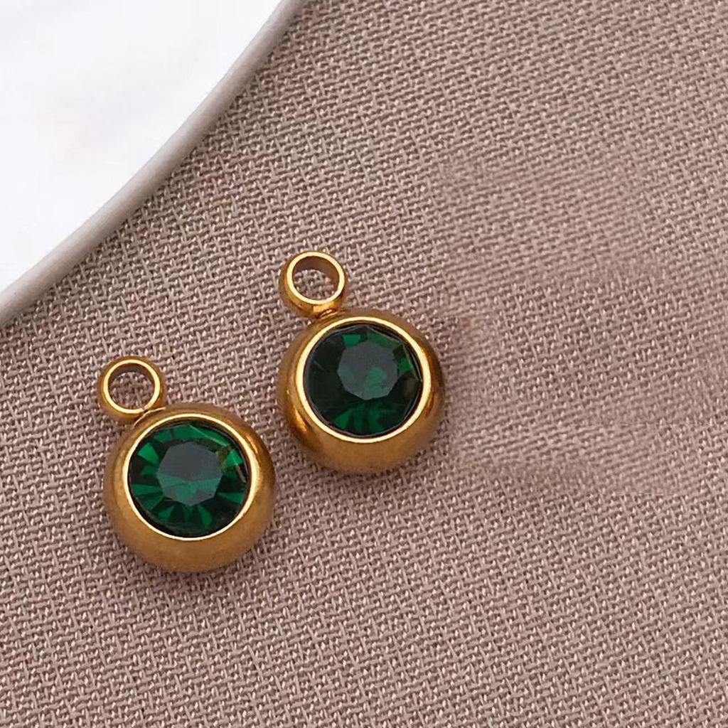 Stainless Steel Inlaid Diamond Satellite Stone Birthstone Jewelry: Bracelet, Necklace, Pendant.