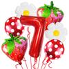 Fruit Series Gradual Change Strawberry Balloon Set Hawaiian Party Decoration Anniversary Decoration Birthday Balloon
