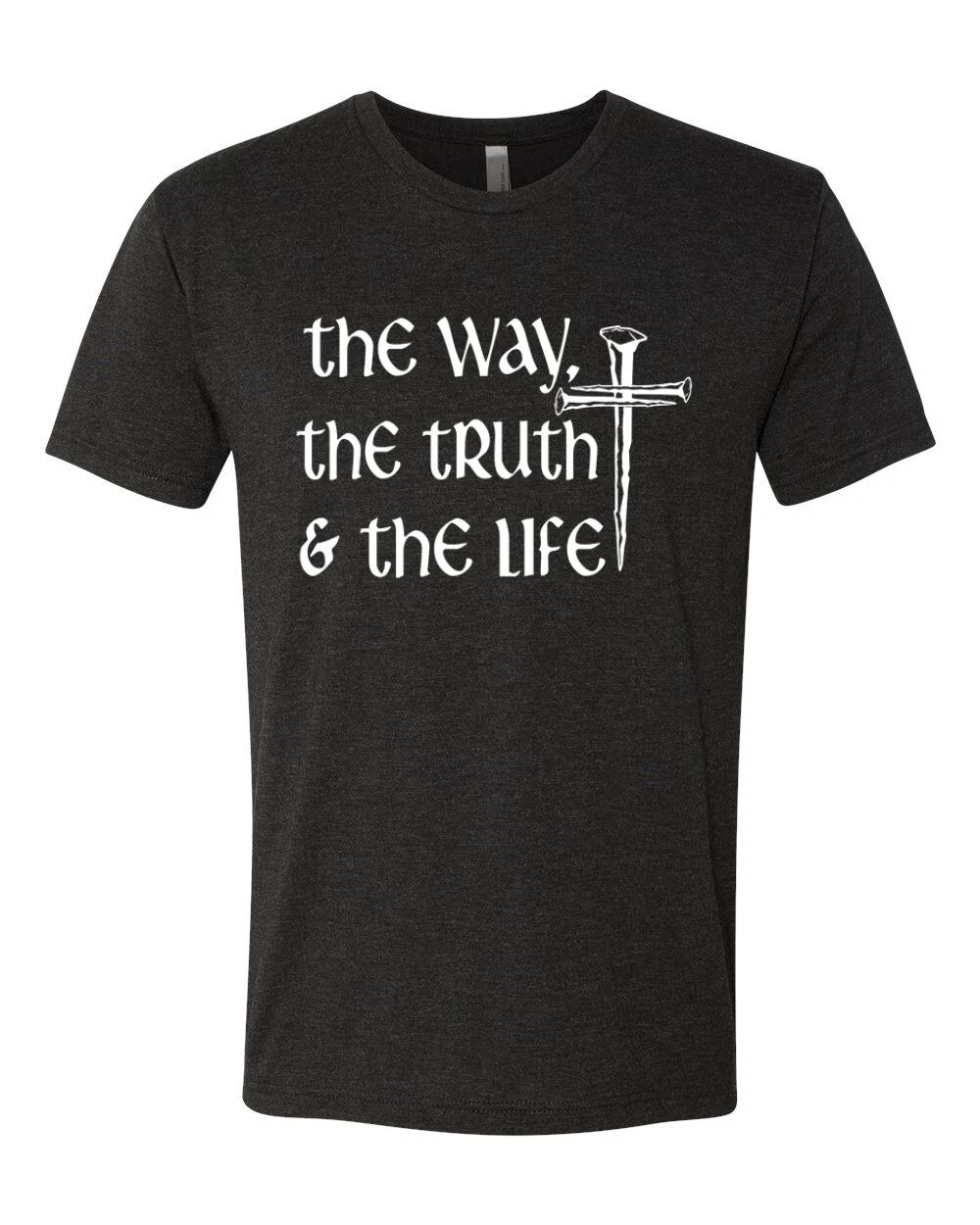 The Way The Truth and The Life Inspirational Christian Premium Tri Blend T- Shirt 3XL