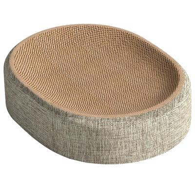 Cat Scratch Bed For Cats Oval Shape Sisal Scratching Pad Multifunctional Pet Sleeping Mat Cat For Cats