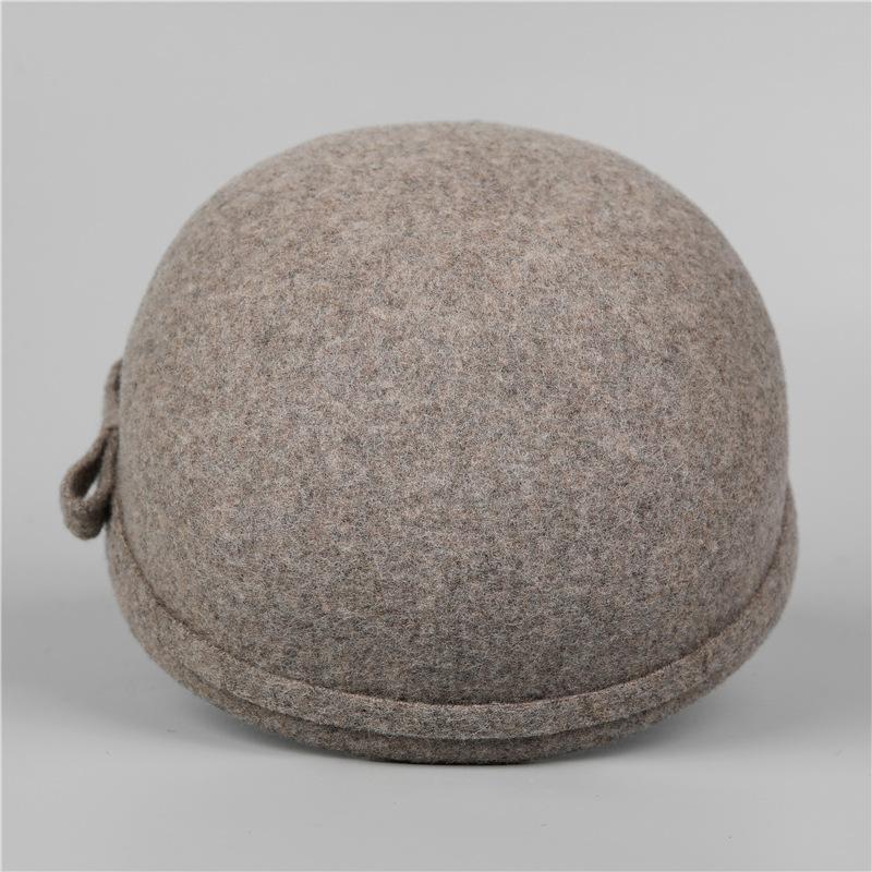 Ji Wool, Mother Equestrian Hat, Women'S High-End Bow, Elegant Retro Small Fragrant Cap.