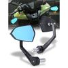 7/8Inch Motorcycle Handlebar End Mirror Inverted Rearview Mirror Universal Replacement 360 Degree Rotating Side Mirror
