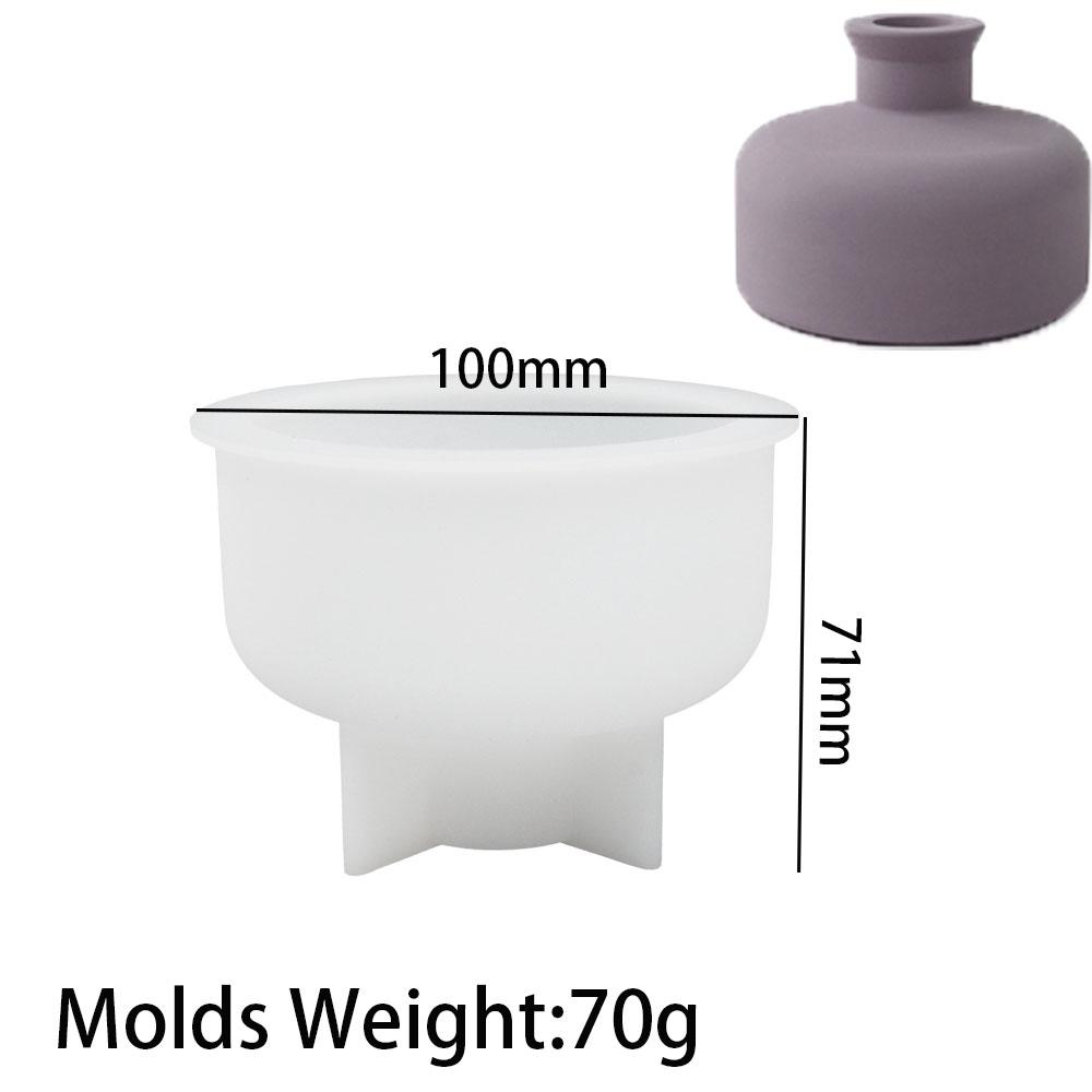 DIY Vases Silicone Mold Pottery Cement Planter Crafts Molds Crystal Epoxy Resin Plaster Concrete Flower Pot Mould Home Decor