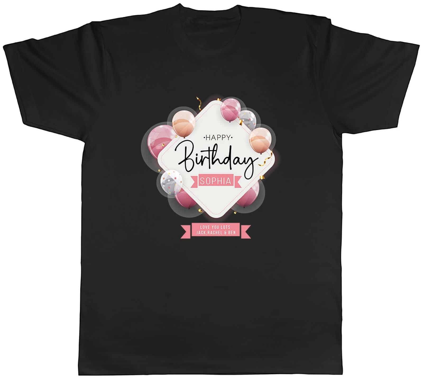 Personalised Happy Birthday Celebration Occasion Mens Unisex T-Shirt Tee Gift XXXXL