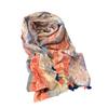 Cotton and linen long sunscreen shawl women's 2025 new ethnic style travel photo thin summer beach silk scarf scarf