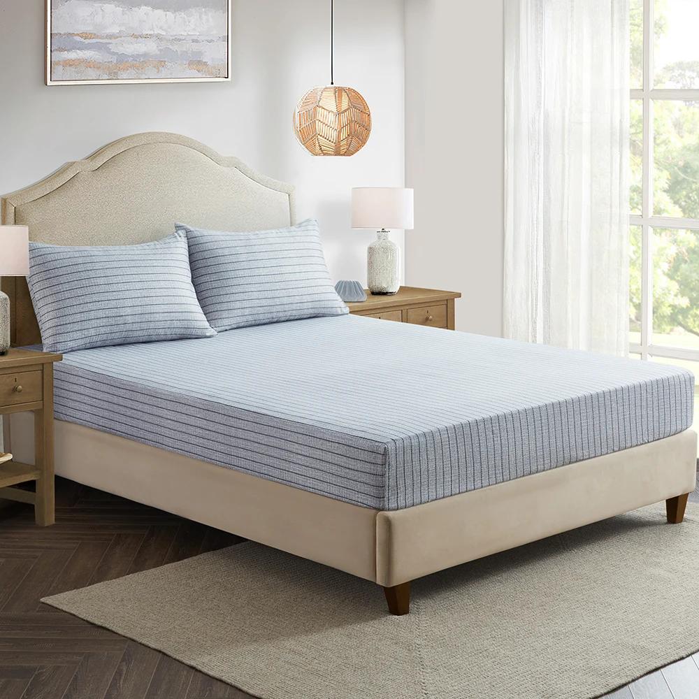 Colorful Plaid Fitted Sheet Twin Queen 3Pcs Geometric Grid Bed Sheet Set Microfiber Lattice Checkerd Bed Sheets - Deep Pocket