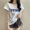 2025 Trendy Slim Drop Shoulder Sweet Cool Short-Sleeve Loose Women's Summer Top